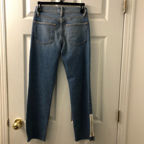 FRAME le High Straight Zip Jean - Picture 6 of 9